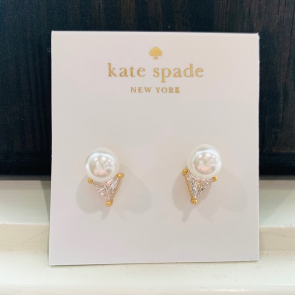 kate spade Jewelry - Kate Spade Gold Pearl Earrings